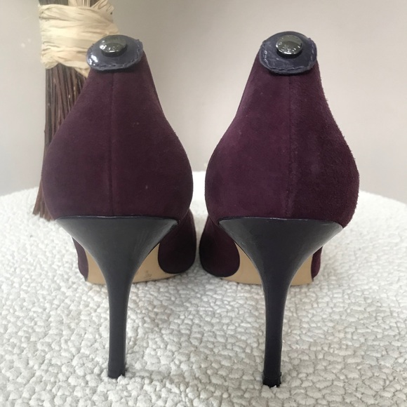 Purple Suede MICHAEL KORS Pressley Pumps Size 8 - Picture 3 of 6